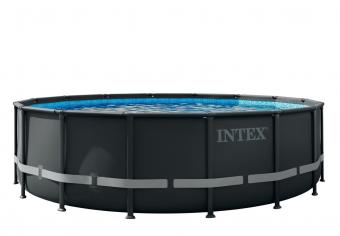Бассейн каркасный круглый Intex 26326, 488 x 122 см (5 700 л/ч, стремянка, тент, подстилка): 3