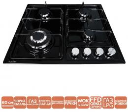 Варочная поверхность газовая VENTOLUX HG D7 ST (BK): 2