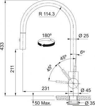 Смеситель для кухни FRANKE ATLAS NEO медь 115.0628.254: 3