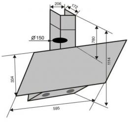Вытяжка VENTOLUX MIRROR 60 MBG (1000) TC MS: 5