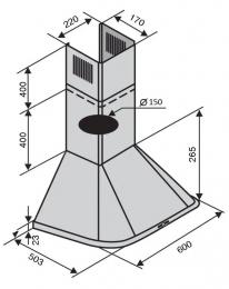 Вытяжка VENTOLUX MONACO 60 INOX (1000): 5