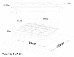 Варочная поверхность газовая Interline VGE 463 FGK BA: 5