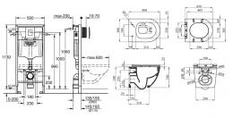 Комплект инсталляция GROHE RAPID SL 38772001 + унитаз Kroner Harz TORNADO 38772001KH483632: 3