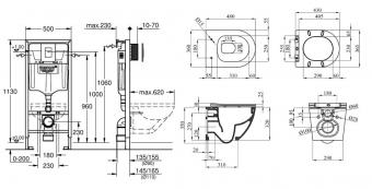 Комплект инсталляция GROHE RAPID SL 38772001 + унитаз Kroner Harz TORNADO 38772001KH483632: 3