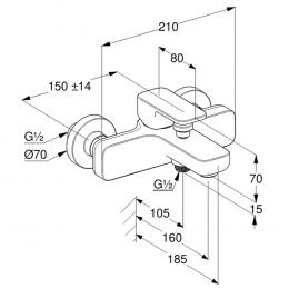 Смеситель для ванны/душа KLUDI RENON 426910575: 2