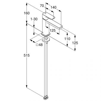 Смеситель для умывальника KLUDI RENON 422820575: 3