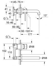 Смеситель для раковины GROHE BauClassic 2029200C: 2