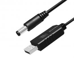 Кабель ColorWay для роутера 9V (USB -DC 5.5х2.5mm) 1 м, Black (CW-CBUD066-BK): 1