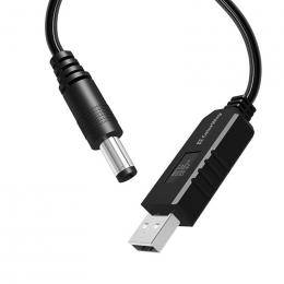 Кабель ColorWay для роутера 9V (USB -DC 5.5х2.5mm) 1 м, Black (CW-CBUD066-BK): 5