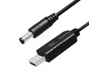 Кабель ColorWay для роутера 9V (USB -DC 5.5х2.5mm) 1 м, Black (CW-CBUD066-BK): 1