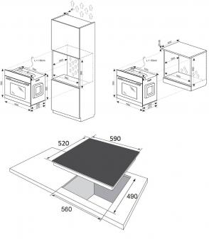 Комплект Духовой шкаф + Варочная поверхность газовая Hansa FCGW68329: 5