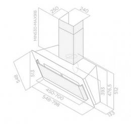 Вытяжка кухонная Elica BELT WH/F/55: 3