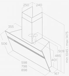 Вытяжка кухонная Elica STRIPE @ WH/A/90: 2