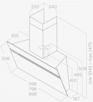 Вытяжка кухонная Elica STRIPE @ WH/A/90: 2