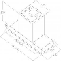 Вытяжка Elica HIDDEN ADVANCE PLUS @ BL GL/A/52: 5