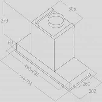 Вытяжка Elica HIDDEN ADVANCE PLUS @ BL GL/A/72: 4