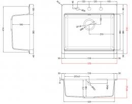 Мойка Elleci Granitek TIME 105 on top cemento 48: 2