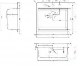 Мойка Elleci Granitek TIME 105 on top nero 40: 2
