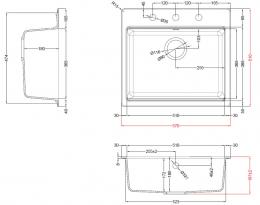 Мойка Elleci Granitek TIME 130 on top nero 40: 2