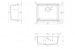Мойка Elleci Granitek TIME 105 under top Bianco Soft 39: 2