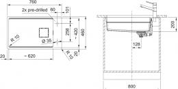Мойка FRANKE KNG 110-62 белый 125.0517.098: 2