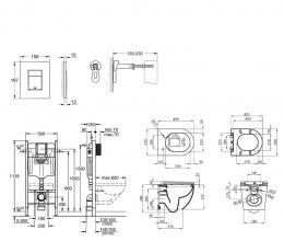Комплект инсталляция GROHE RAPID SL 38772001 + унитаз Kroner Harz TORNADO 3884966KH493736: 2
