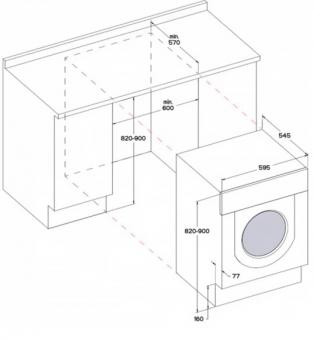 Встраиваемая стиральная машина с сушкой WHIRLPOOL BIWDWG75148 UA: 6