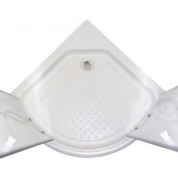 Душевая кабина KO&PO 900х900х1930 профиль сатин, матовое стекло 7122-11 C15090: 3