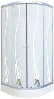 Душевая кабина KO&PO 900х900х1930 профиль сатин, матовое стекло 7122-11 C15090: 1