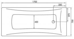 Ванна акриловая RAVAK FANCY 170x75 RKUF600019: 2