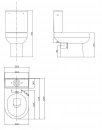 Унитаз компакт RAVAK WC CONCEPT CLASSIC Combi RimOff с сиденьем RKUM100007: 5