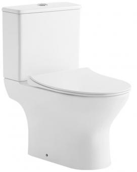 Унитаз компакт RAVAK WC CONCEPT SLIM Combi RimOff с сиденьем RKUM100010: 1