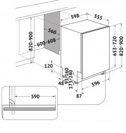 Встраиваемая посудомоечная машина Indesit D2IHD524A: 4
