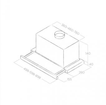 Вытяжка кухонная Elica TT14 LUX GRVTWH/A/60: 7