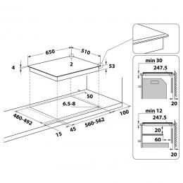 Варочная поверхность индукционная WHIRLPOOL WL S7965 NE BM: 8