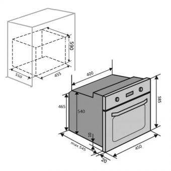 Духовой шкаф электрический Ventolux AMORETTO 6 MT (BK/BG): 5
