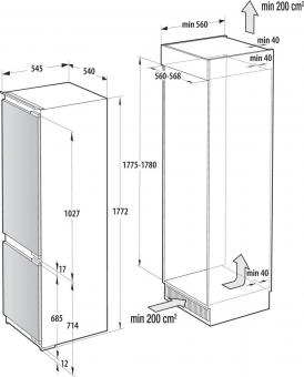 Встраиваемый холодильник Gorenje NRKI517E82WF: 4