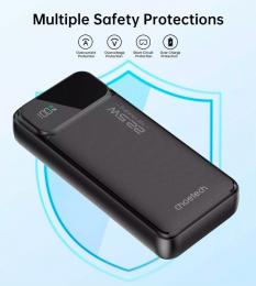 Универсальная мобильная батарея Choetech 20000mAh 22.5W PD,QC3.0 2USB-A+USB-C In/Out Black (B729): 10