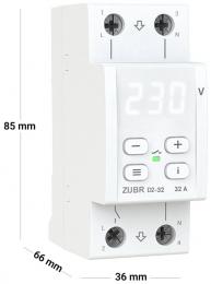 Реле напряжения однофазное на 2 модуля ZUBR D2-32 (4820120222672): 3