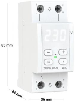 Реле напряжения однофазное на 2 модуля ZUBR D2-32 (4820120222672): 3