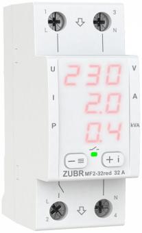 Реле мультифункциональное однофазное на 2 модуля ZUBR MF2-32 red (4820120222757): 1