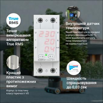 Реле мультифункциональное однофазное на 2 модуля ZUBR MF2-32 red (4820120222757): 4