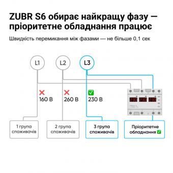 Переключатель фаз ZUBR S6-50 red (4820120222771): 6