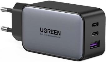 Сетевое зарядное устройство Ugreen 3xUSB 65W GaN (2хUSB-C+USB-A) CD244: 1