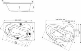 Ванна акриловая RAVAK ROSA 95, 150x95 правая C561000000: 2