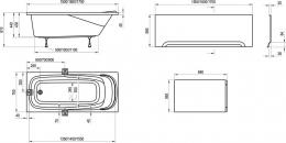 Ванна акриловая RAVAK Vanda II 150x70 CO11000000: 4