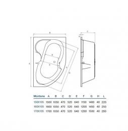 Ванна акриловая KOLLERPOOL MONTANA 170x105 P: 3