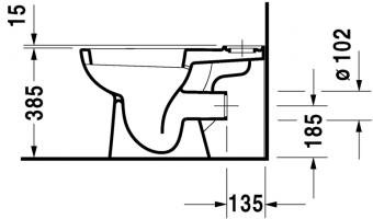 Чаша унітазу DURAVIT D-CODE гор. випуск (21110900002): 2