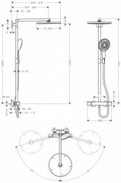 Душова система HANSGROHE RAINDANCE SELECT 300 SHOWERPIPE 27114000: 2