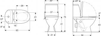 Унитаз компакт KOLO RUNA гор. 3/6 нижн. подвод+сидение дюропласт L89200000: 2